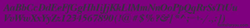 NewbaskervillecttBolditalic Font – Black Fonts on Purple Background