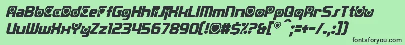 Шрифт TransmaidensItalic – чёрные шрифты на зелёном фоне