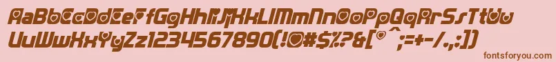 Шрифт TransmaidensItalic – коричневые шрифты на розовом фоне