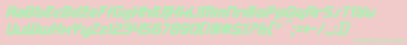 TransmaidensItalic Font – Green Fonts on Pink Background