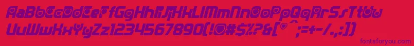 TransmaidensItalic Font – Purple Fonts on Red Background