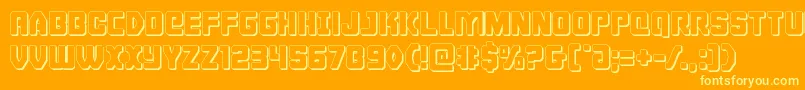 Cyborgrooster3D Font – Yellow Fonts on Orange Background