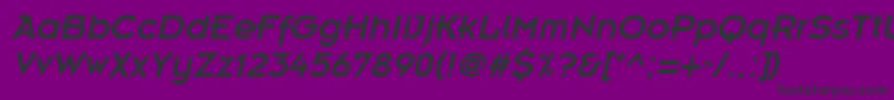 EmblemItalic-Schriftart – Schwarze Schriften auf violettem Hintergrund