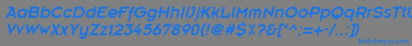 EmblemItalic Font – Blue Fonts on Gray Background