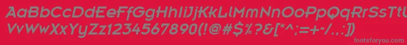 EmblemItalic Font – Gray Fonts on Red Background