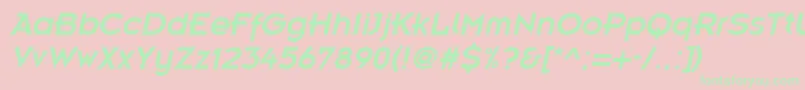 EmblemItalic Font – Green Fonts on Pink Background