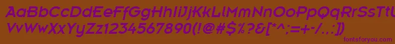 EmblemItalic Font – Purple Fonts on Brown Background