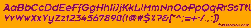 EmblemItalic Font – Purple Fonts on Orange Background