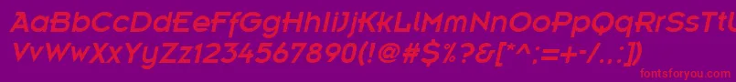 EmblemItalic Font – Red Fonts on Purple Background