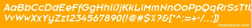 EmblemItalic Font – White Fonts on Orange Background