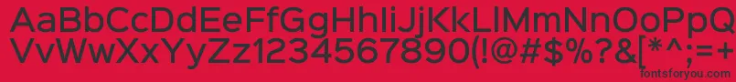 Sinkinsans500medium-Schriftart – Schwarze Schriften auf rotem Hintergrund