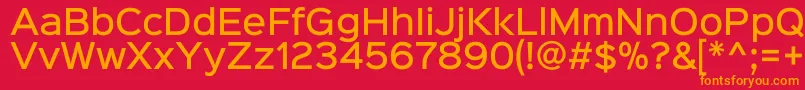 Sinkinsans500medium Font – Orange Fonts on Red Background