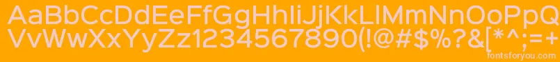 Czcionka Sinkinsans500medium – różowe czcionki na pomarańczowym tle