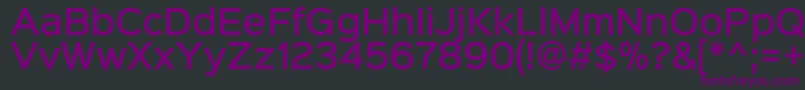 Czcionka Sinkinsans500medium – fioletowe czcionki na czarnym tle