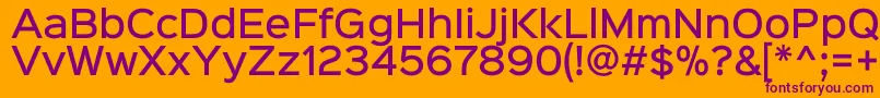 Sinkinsans500medium Font – Purple Fonts on Orange Background