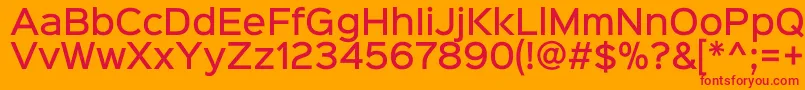 Шрифт Sinkinsans500medium – красные шрифты на оранжевом фоне