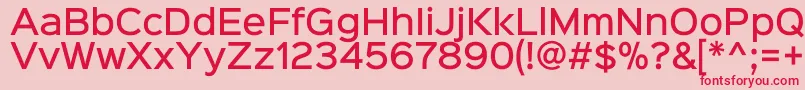フォントSinkinsans500medium – ピンクの背景に赤い文字