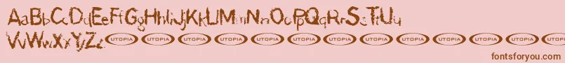 Demon Font – Brown Fonts on Pink Background