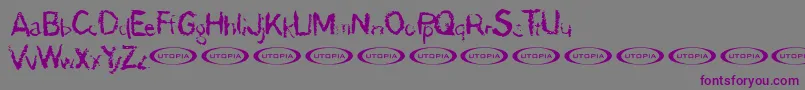 Demon Font – Purple Fonts on Gray Background