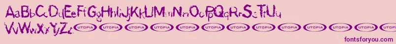 Шрифт Demon – фиолетовые шрифты на розовом фоне