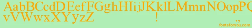 ImFreak Font – Orange Fonts on Green Background