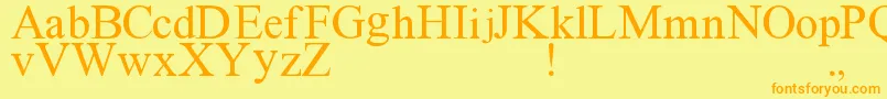 Fonte ImFreak – fontes laranjas em um fundo amarelo