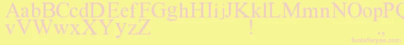 ImFreak Font – Pink Fonts on Yellow Background