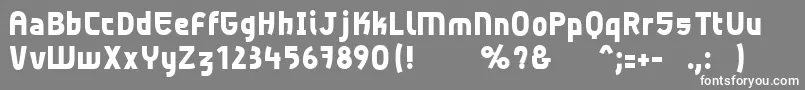 Czcionka Beton – białe czcionki na szarym tle