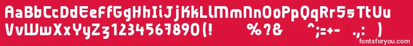 フォントBeton – 赤い背景に白い文字