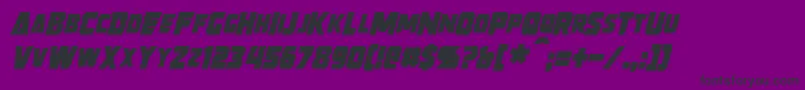 StrongarmItalic Font – Black Fonts on Purple Background