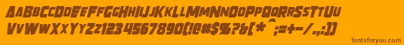 StrongarmItalic Font – Brown Fonts on Orange Background