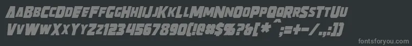 StrongarmItalicフォントについての詳細 フォントStrongarmItalic – 黒い背景に灰色の文字