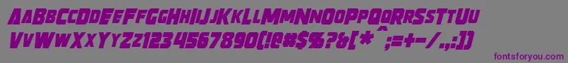 StrongarmItalic Font – Purple Fonts on Gray Background