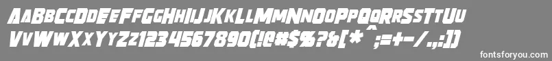 StrongarmItalic Font – White Fonts on Gray Background