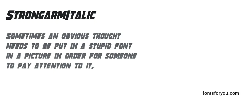 StrongarmItalic Font