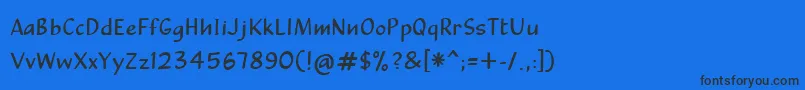 CalculussansRegular Font – Black Fonts on Blue Background