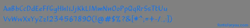 CalculussansRegular Font – Blue Fonts on Gray Background