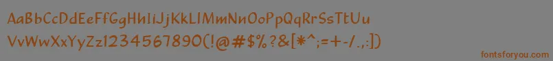 CalculussansRegular Font – Brown Fonts on Gray Background