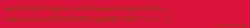 CalculussansRegular Font – Brown Fonts on Red Background