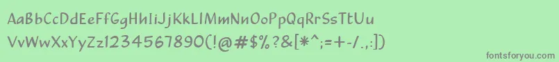 CalculussansRegular Font – Gray Fonts on Green Background