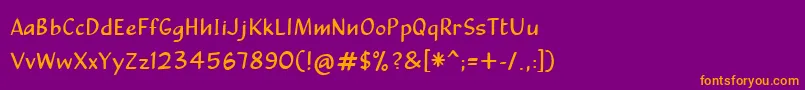 CalculussansRegular Font – Orange Fonts on Purple Background