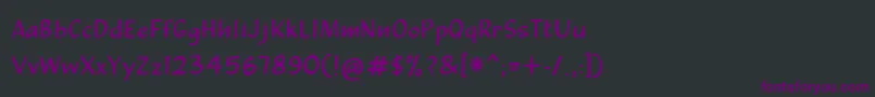 Czcionka CalculussansRegular – fioletowe czcionki na czarnym tle