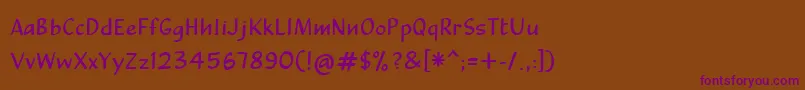 CalculussansRegular Font – Purple Fonts on Brown Background