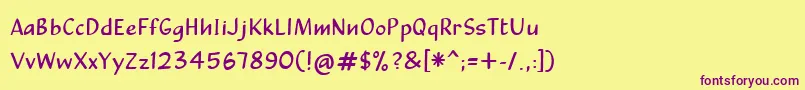 CalculussansRegular Font – Purple Fonts on Yellow Background