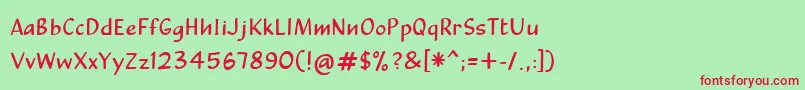 CalculussansRegular Font – Red Fonts on Green Background