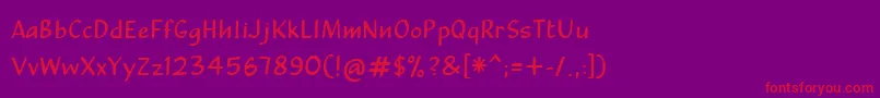 CalculussansRegular Font – Red Fonts on Purple Background