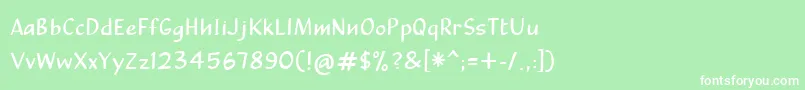 CalculussansRegular Font – White Fonts on Green Background