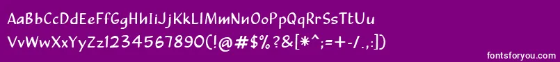 CalculussansRegular Font – White Fonts on Purple Background