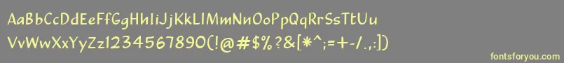 CalculussansRegular Font – Yellow Fonts on Gray Background