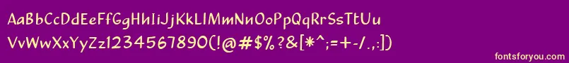 CalculussansRegular Font – Yellow Fonts on Purple Background